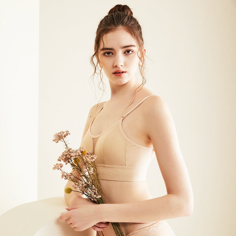Eina Bra 無鋼圈大U露背蕾絲內衣【膚色】