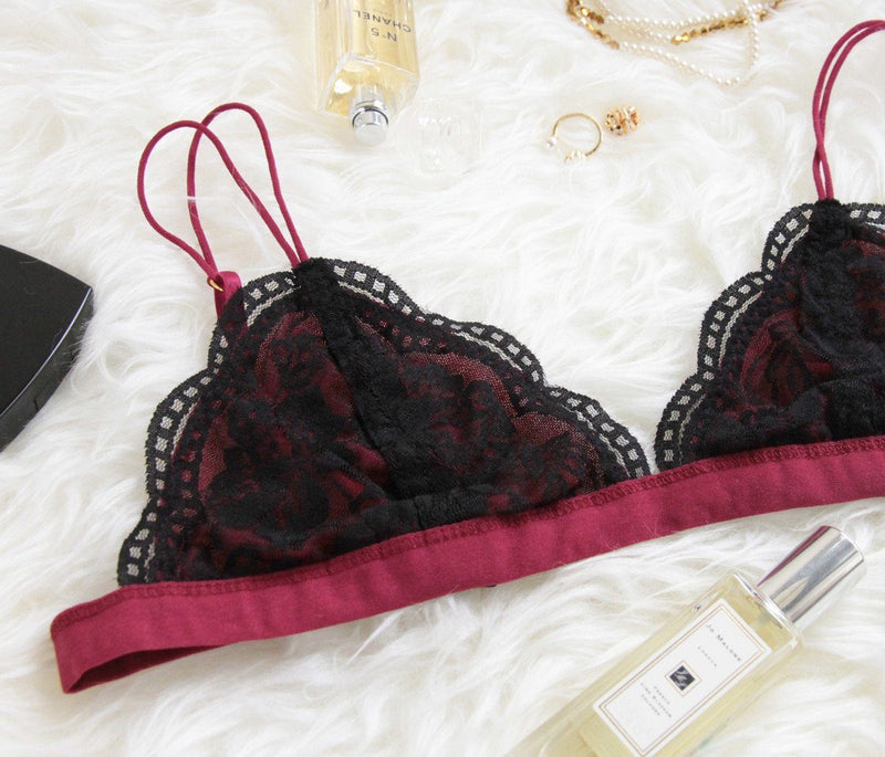 Chiché Bralette 無鋼圈薄襯蕾絲內衣  【買一送一】