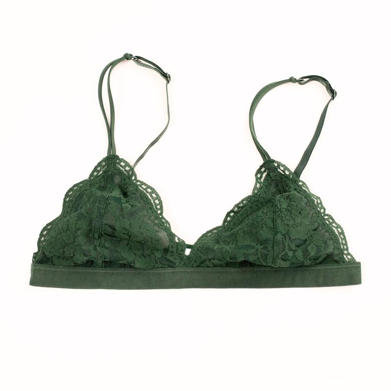 Cholet Bralette 無鋼圈蕾絲內衣 【限量色 - 寶石綠】